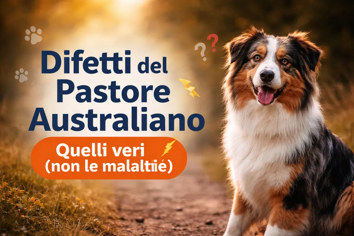 Pastore Australiano adulto seduto all’aperto, attento e vigile, mentre osserva l’ambiente circostante con espressione concentrata.